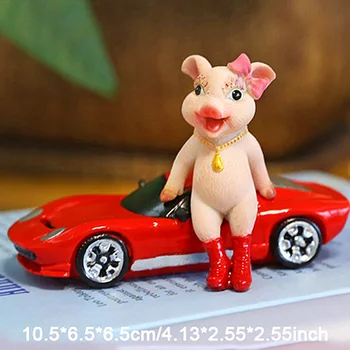 Kūrybinio Įkvėpimo Kiaulių Papuošalai Miniatiūros Paršiukų Figūrėlės Judėti Plytų. Kiaulių Amatų Namų Darbalaukio Automobilių Apdailos Vaikas Žaislų