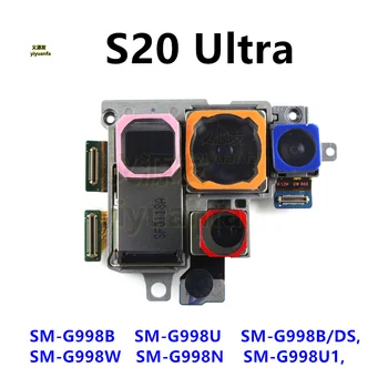 100% Bandymo OEM Galinio vaizdo Kamera, Samsung Galaxy S20 Ultra SM-G988B G998B/DS G988W G988U G988U1 G998N Galinio vaizdo Kameros Modulis, Pilnas Komplektas
