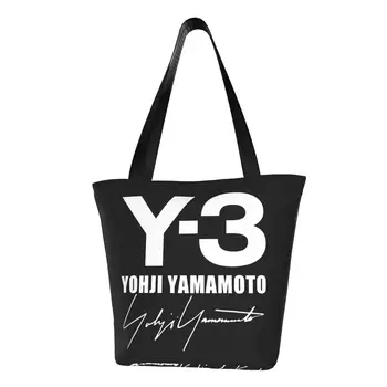 Mados Spausdinimo Yohji Yamamoto Nešti Pirkinių Krepšys Patvarus Drobė Shopper Peties Rankinę