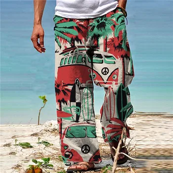 Vyriškos Kelnės Vasaros Paplūdimio Kelnės Kelnės Patogiai ir Laisvalaikio Dienos Atostogų Streetwear