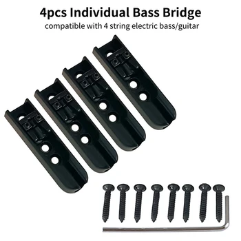 4pcs Bosinė Gitara Tiltas Atskiras Bass BridgeSingle String Bass Tiltas Suderinama su 4 Styginiai Elektrinė Bosinė