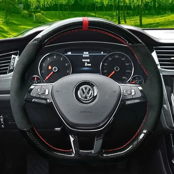 Automobilio Vairas Padengti Nerijos Anglies Pluošto Verstos Odos Volkswagen Golf 7 Mk7 Passat B8 Auto Interjeras