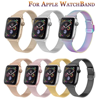 Milano Linijos Apyrankę Correa Apple Watch Band Series7 6 SE 5 44mm 42mm Laikrodžių Dirželiai žiūrėti 4 3 2 1 38mm 40mm Priedai
