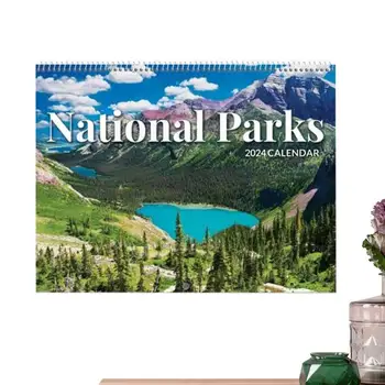 Nacionaliniai Parkai Sieninis Kalendorius Dekoratyvinis Mėnesio Sieninis Kalendorius Su Nacionalinių Parkų Nuotraukų 2024 Kambario Papuošimai Home Office