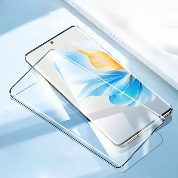 3D Lenktas Grūdintas Stiklas Huawei Honor 100 100Pro Screen Protector, Dėl Garbės 100 Pro Aišku, Stabdžių Mėlyna Šviesa Stiklo Pilnas draudimas