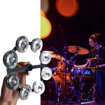 1pc Hi Hat Tamburinas Geležies Plieno Nešiojamų Varpai saulašarė Cimbolai Mušamųjų instrumentų Muzikos Priedai Quick Setup Šalinimas