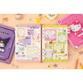Sanrio Hello Kitty Mano Melodija Cinnamoroll Mielas Animacinių Filmų Tearable Studentų Sąsiuvinis Sticky Notes Mergina Ranka Knygą Sticky Notes Dovana