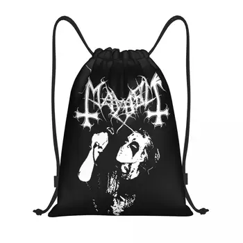 Norvegijos Black Metalo Grupė Mayhem Euronymous Raišteliu Kuprinė Sporto Salė Maišelį String Sackpack Dviračiu