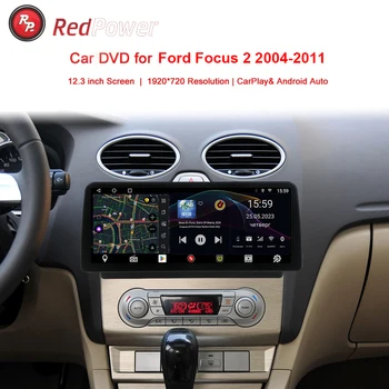 Redpower 12.3 colių automobilio radijo Ford Focus 2 2004-2011 automobilių DSP Android 10,0 CarPlay garso