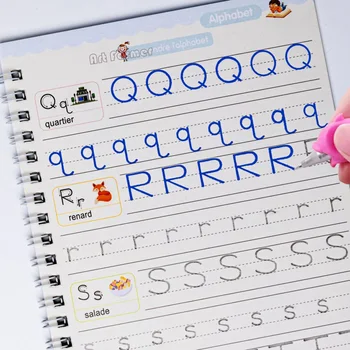 Montessori prancūzijos NUSKENDO 3D Magija Knygos Daugkartinio naudojimo Kaligrafija Copybook Vaikų Nešiojamojo kompiuterio Kaligrafija Ranka Rašyti Dovanos
