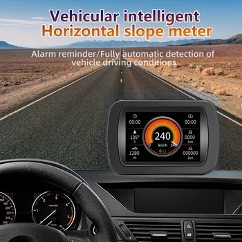 M85 GPS Off-road Automobilių Gradientas Matuoklis, Automobilio HUD Galva Daugiafunkcį Skaitmeninį Inclinemeter Spidometras Odometras Su Apsaugos Signalizacija