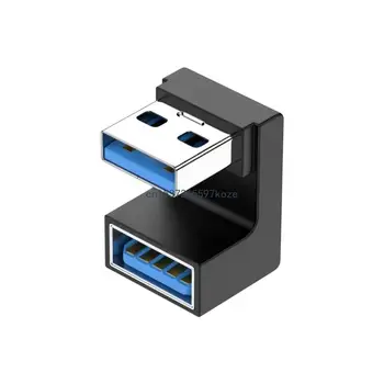 180 Laipsnių Dešinę Kampu USB Vyrų ir Moterų Adapteris Jungtis Nešiojamas KOMPIUTERIS