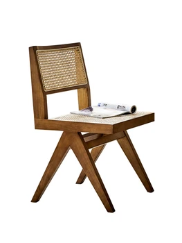 Šiaurės medžio masyvo kėdė namų atlošas valgomasis atsitiktinis šiuolaikinės paprasta rotango valgomojo kėdės