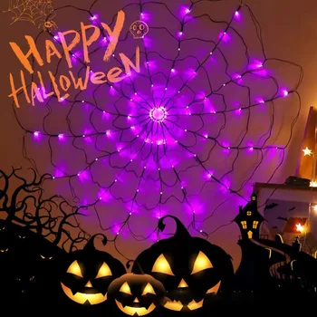 Naujas Halloween LED žibintai string voratinklyje žibintai Helovinas dekoratyvinis apšvietimas rekvizitai išdėstymas atmosfera žibintai.