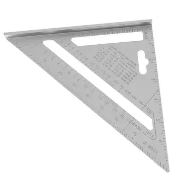 7 Colių Sidabro Aliuminio Lydinio Trikampio Kampas Matlankis su 0,1 Tikslumo ir 1 Skalės Vertė, Pramonės Matavimo