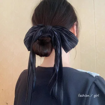 Mados Vientisos Spalvos Plaukų Scrunchies Girl Vasaros Lankas Scrunchies Korėjos Pontail Šalikas Plaukų Ryšius Plaukų Aksesuarai Hairband