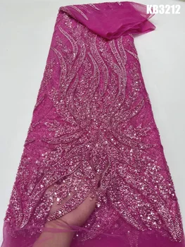 Balti Karoliukai Siuvinėjimo prancūzijos Tiulio, Nėrinių Audinys Moterų Vasaros Suknelė prancūzų Nėriniai Su Užkarpomis Tiulio Nėrinių Siuvimo KB3212