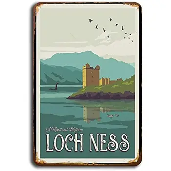 Loch Ness Monster Kelionės Plakatas Retro Metalo Skardos Ženklas, Sienų Dekoras Juokinga Scena Alavo Pasirašyti Sienos Apnašas Plakatą, Kavinė, Baras, Restoranas