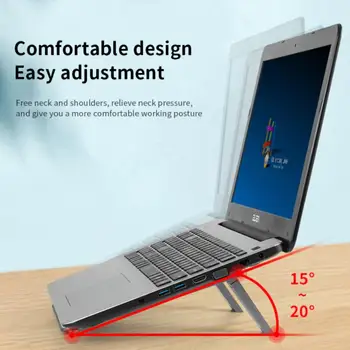 4-įrankių Reguliuojamas Laptop Tablet Laikiklis Stendas, Sulankstomas Universalus Nešiojamojo kompiuterio Tuščiaviduriai Aušinimo Turėtojas ABS Darbalaukio Tuščiaviduriai Dizainas