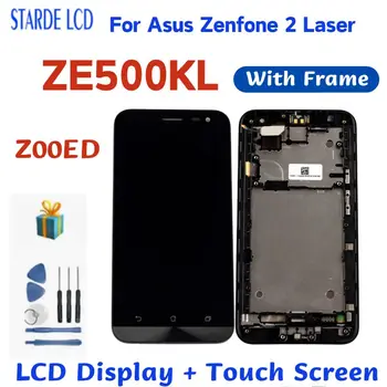 5 colių Originalą Asus Zenfone 2 Lazerio ZE500KL Z00ED LCD Ekranas Jutiklinis Ekranas skaitmeninis keitiklis komplektuojami Su Rėmo ir Nemokamus Įrankius