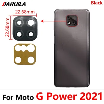 10vnt Originalą Motorola Moto G Galios 2021 Kameros Stiklo Objektyvas Atgal Galinio vaizdo Kamera, Stiklinis Lęšis su klijuojamas Lipdukas