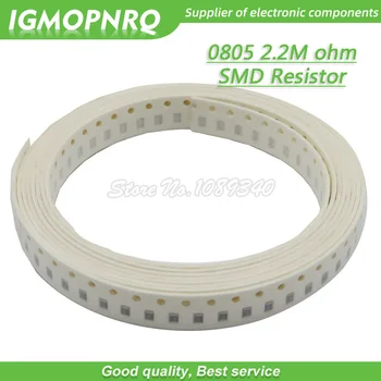 300pcs 0805 SMD Rezistorius 2.2 M ohm Chip Rezistorius 1/8W 2.2 M 2M2 omų 0805-2.2 M