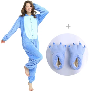 Gyvūnų Onesies Kigurumi Vienaragis Pižama Nustatyti Moterų Žiemos Bendras Flanelė Animacinių Filmų Cosplay Sleepwear Jumpsuit Vyrų Homewear Pijama