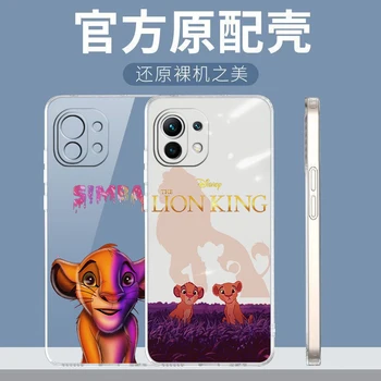 Animacinių filmų Prabangos Liūtas Karalius Telefoną Atveju Xiaomi Mi 12X 12 11 11T 11i 10T 10 Pro Lite Ultra 5G 9T 8 A3 Skaidrus