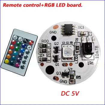 Įvesties DC5V Muticolor gradientas LED RGB šviesos valdybos ir nuotolinio valdymo(įskaitant bateriją) 1.5 M Skersmens 31mm.