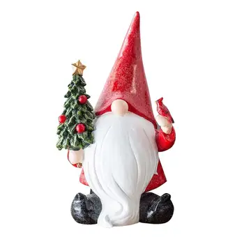 Sodo Nykštukai Lauko Juokinga Dervos Sodo Gnome Paspaudę Kalėdų Eglutė Unikali Kalėdų Gnome Statula, Dekoratyviniai Lauko Kalėdų