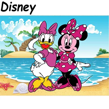 Disney 5D Diamond Tapybos Rinkinio kvadratiniu Goofy Kryžiaus Mickey-Mouse ir Minnie Mouse Deimantų meno diamant animacinių filmų gyvūnų Mozaika