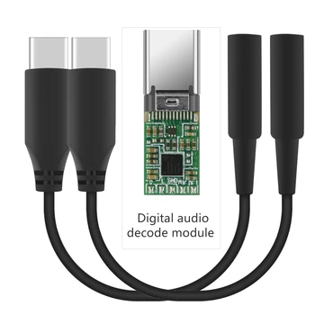 Geekria C Tipo su AUX, Tipas-C Audio Adapteris, USB-C su Skaitmeninio Garso Dekoderio 3,5 mm Ausinių Konversijos Laido (2VNT)