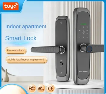 Tuya Elektroninių Smart Durų Užraktas Su Biometriniais pirštų Atspaudų / Smart Card / Slaptažodį / Raktas Atrakinti/ USB Pagalbos Nemokamai