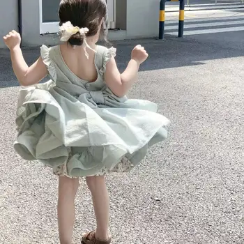 Vaikų Drabužius Pavasario Vasaros 2023 Nauja Mergina Susiėmę Vest Suknelė Mados Reljefiniai Sijonas Mados Princesė Suknelė Vaikams Drabužių