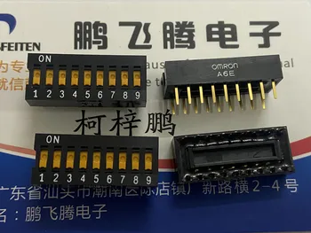 1PCS Importuotų Japonijos A6E-9101 dial kodas jungiklis 9-bitų straight plug 2.54 mm raktas tipo butas dial kodavimo