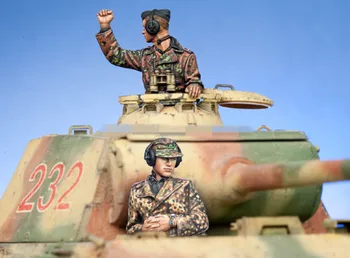 1/35 Dervos Pav Modelis Rinkiniai, Istorinės karinės Panzer Vadas Nustatyti Nesurinkti unpainted