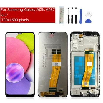 Samsung Galaxy A03s A037 LCD Ekranas Jutiklinis Ekranas skaitmeninis keitiklis Asamblėjos LCD Ekranas Galaxy A037M Pakeitimas, Remontas, Dalys