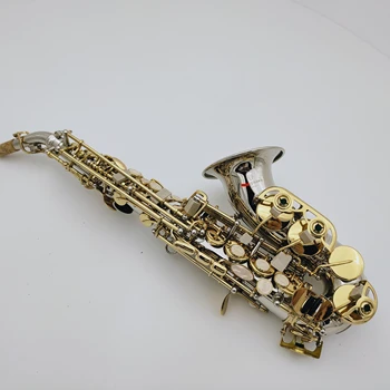Naujas Atvykimo MARGEWATE Sopranas Saksofonas Bb SC-9937 Sidabrinė Pučiamųjų Muzikos instrumentų Su Kandiklio Nemokamas pristatymas
