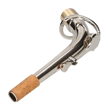 Naujas Alto Saksofonas Sulenkti Kaklo Žalvaris Medžiaga Sax Woodwind Instrumentų Priedai 2,5 Cm,Sidabrinė