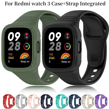 Silikono Atveju+Dirželis Redmi Žiūrėti 3 Aktyvus Smartwatch Pakeitimo Sporto Apyrankės Apyrankės Diržas Redmi watch3 aktyvų Pasaulinį