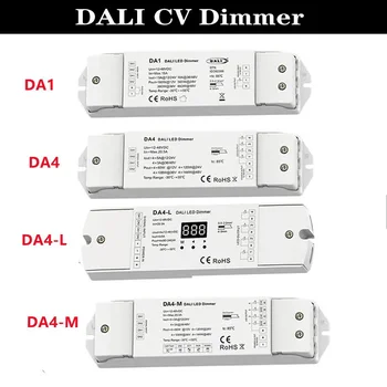 DALI CV skaitmeninis PWM Dimmer DC12/24V galia automatiškai priskiriamas DALI meistras, 1 arba 4 kanalai