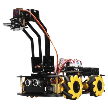 Mechaninė 4WD Roboto Rankos Automobilinis Kliūčių Vengimo Protingas Robotas Automobilis Nustatyti Automobilių Roboto Rankos Programuojamų KAMIENINIŲ Mokytis Programavimo