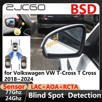 ZJCGO BSD Blind Spot Aptikimo Juostų Kaita, Padeda Stovėjimo Vairavimo Warnin Volkswagen VW T-Kirsti T Kryžiaus 2018~2024