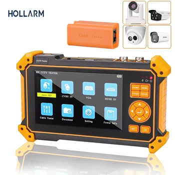 Hollarm HD 3200 5 colių VAIZDO Testeris Mini Ekranas 8MP CVI TVI HAINAUT SDI CVBS Analoginis HDMI įvesties HD Bendraašius CCTV Kameros Testas