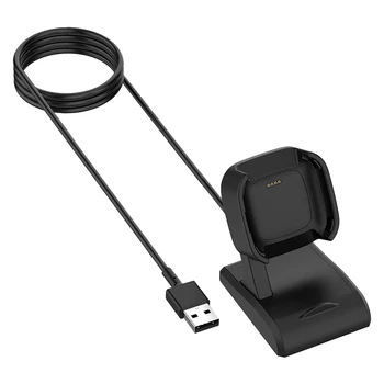 Suderinama Fitbit Versa 2 / Lite Smart Žiūrėti USB Įkrovimo Kabelis Stotis Stovi