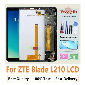 Originalus LCD Ekranas, Skirtas ZTE Blade L 210 Visą Rėmo Pakeitimo Touch Panel Ekrano skaitmeninis keitiklis Asamblėjos Telefonu Remontas, Dalys