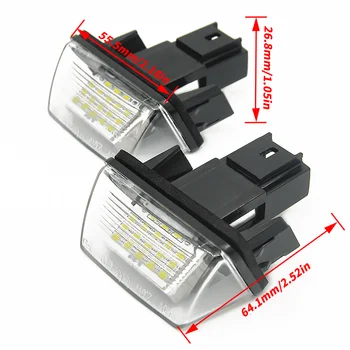 Aukštos Kokybės 2vnt 18 LED Licenciją Plokštelės Šviesos Lempa Peugeot 206 207 307 308 406 Citroen C3/C4/C5/C6