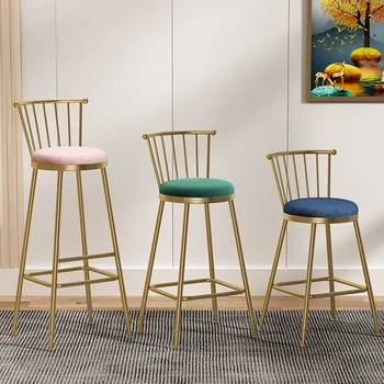Europos Dizainerio Baro Kėdės, Virtuvės Šiuolaikinio Laisvalaikio Hotel Aukštos Baro Kėdės Namų Baldai Šiaurės Kūrybos Geležies Baro Kėdės
