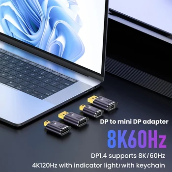 Mini DP, Kad Displayport 1.4 Adapteris Keitiklis 8K@60Hz Bi-Directional DP Į Mini DP Vyrų ir Moterų Kabelis Extender 