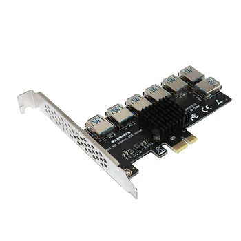 7Ports PCIE Riser Card PCIE Adapter Card Pci Express Daugiklis Centru BTC Kasybos Plėtros Kortelę
